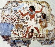 unknow artist Fowling in the Marshes,from the Tomb of Nebamun oil painting reproduction